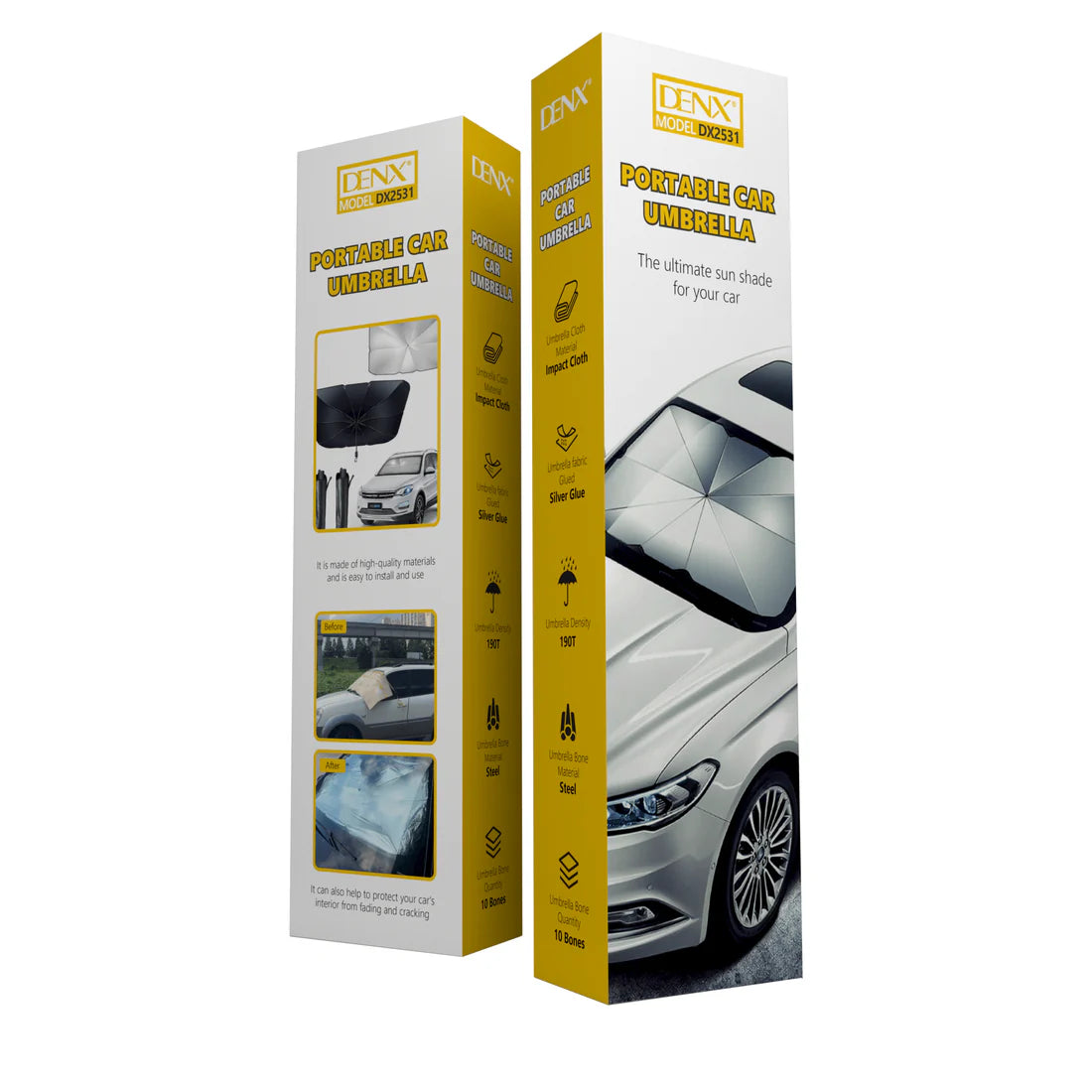 Denx - Portable Car Umbrella - Describings