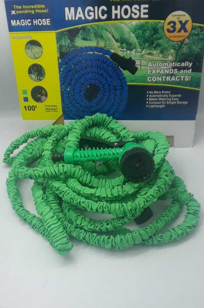 Expandable Garden Hose with Spray Nozzle - Describings