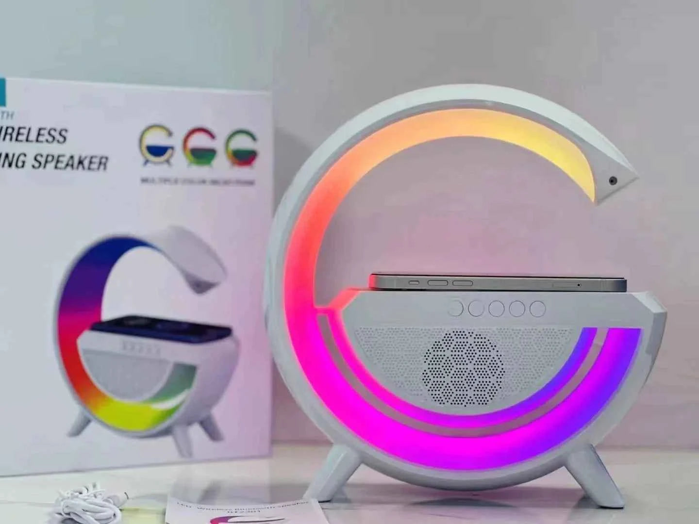 Led Wireless Charger Speaker - Describings