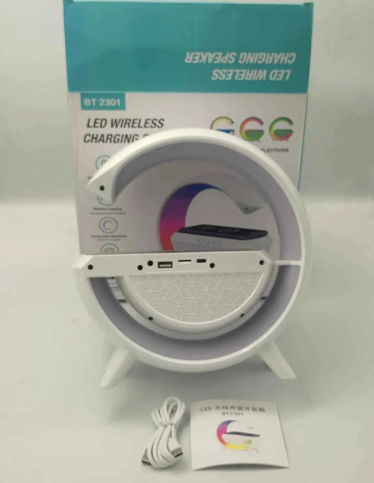 Led Wireless Charger Speaker - Describings