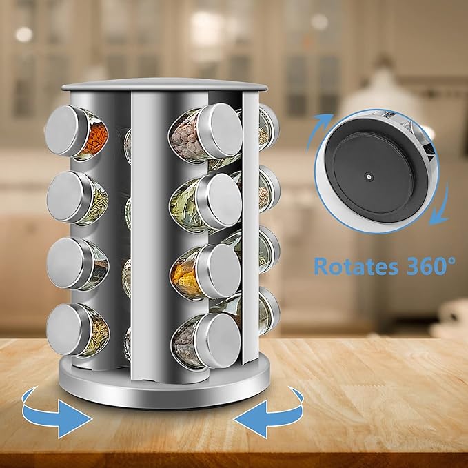 16-Jar Spice Storage - Describings