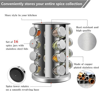 16-Jar Spice Storage - Describings