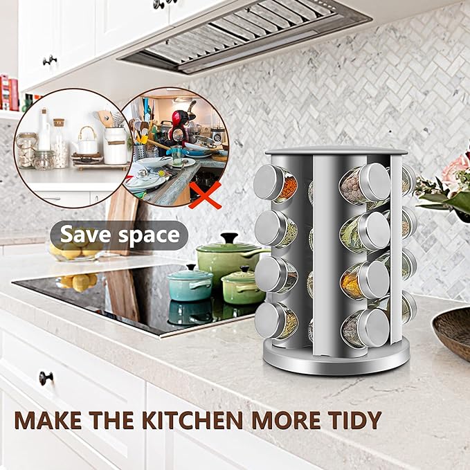 16-Jar Spice Storage - Describings