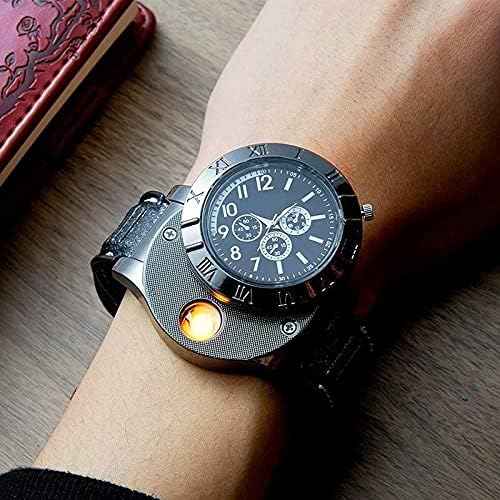 New Military USB Lighter Watch Men's - Describings