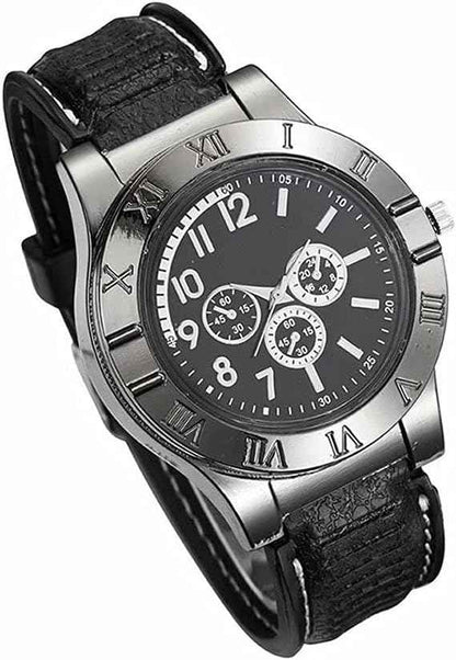 New Military USB Lighter Watch Men's - Describings