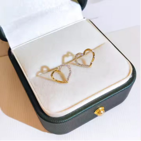 Heart Shape Zircon Earrings - Describings