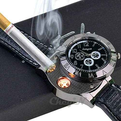 New Military USB Lighter Watch Men's - Describings