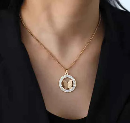 Butterfly Zircon Pendant Set - Describings