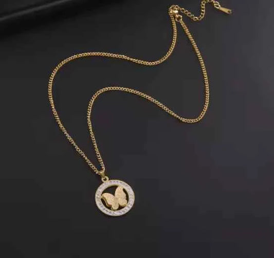 Butterfly Zircon Pendant Set - Describings