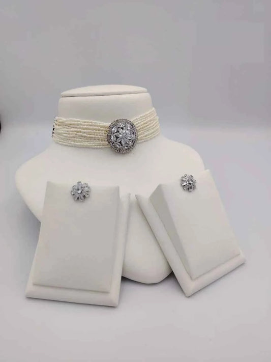 Pearl Choker Necklace Sets 3 - Describings