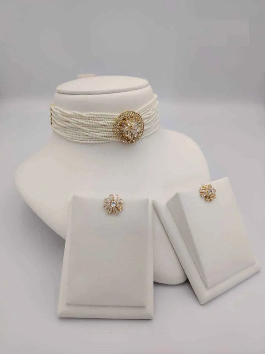 Pearl Choker Necklace Sets 4 - Describings