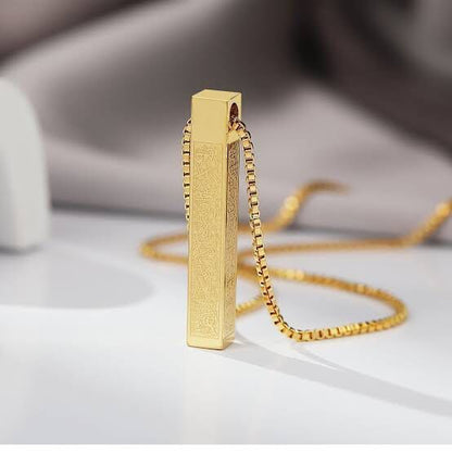 Ayatul Kursi Bar Necklace - Describings