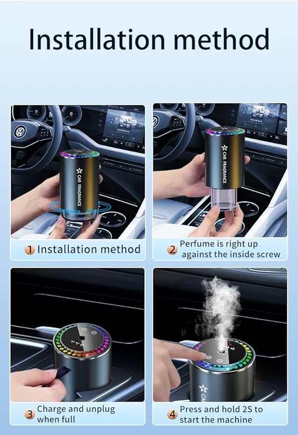 Car Fragrance With Light - Describings
