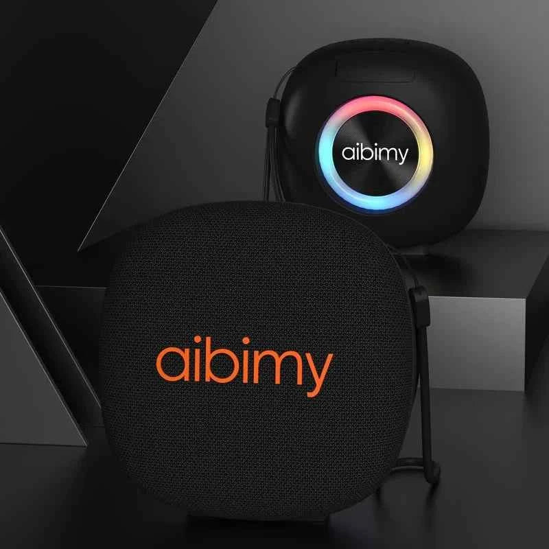 Aibimy - Waterproof Bluetooth Speaker with RGB Ring Light - Describings