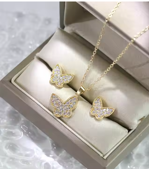 Butterfly Necklace Set - Describings