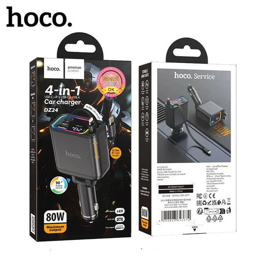 Hoco - 4-in-1 Car Charger - Describings