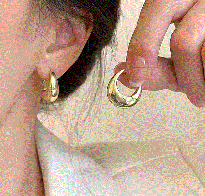 Women's Chunky Dome Earrings - Describings