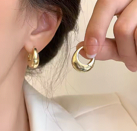 Women's Chunky Dome Earrings - Describings