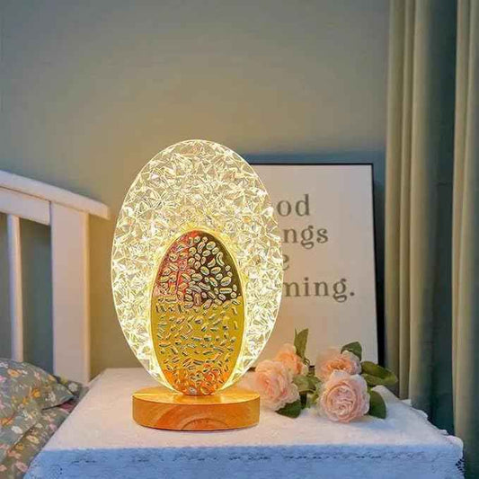 Oval Crystal LED Table Lamp - Describings