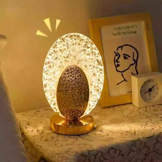 Oval Crystal LED Table Lamp - Describings