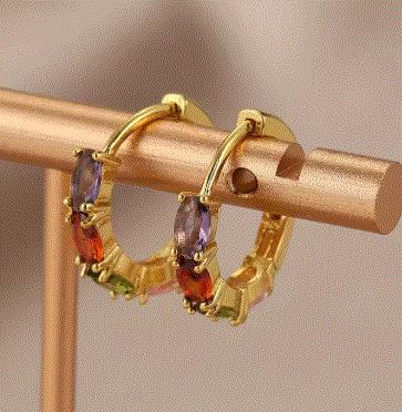 Multi Color Hoop Earrings - Describings