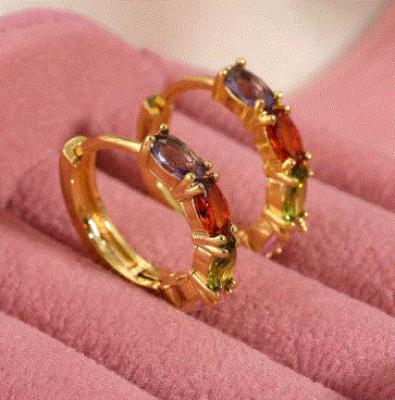 Multi Color Hoop Earrings - Describings