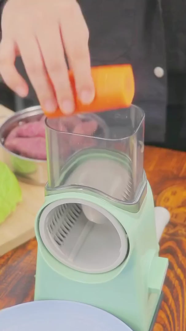 Stainless steel vegetable cutter – enclosed blade system for hand protection