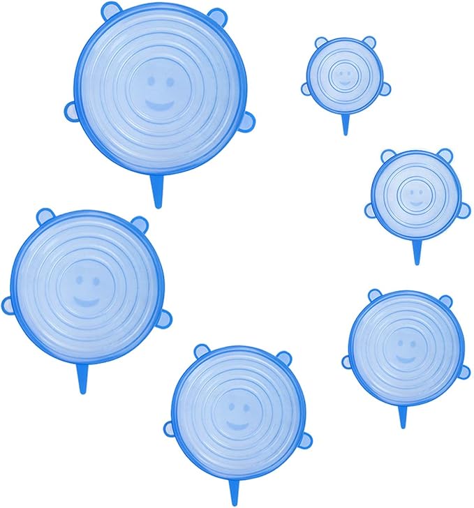 Silicone Stretch Lids With Bowl (Pack of 6) - Describings