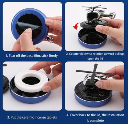 Solar Helicopter Car Air Freshener - Describings