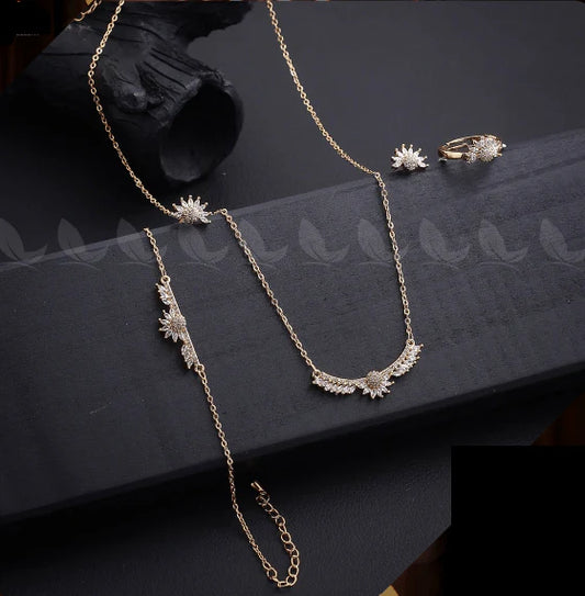 Solitaire Diamond Necklace Set - Describings