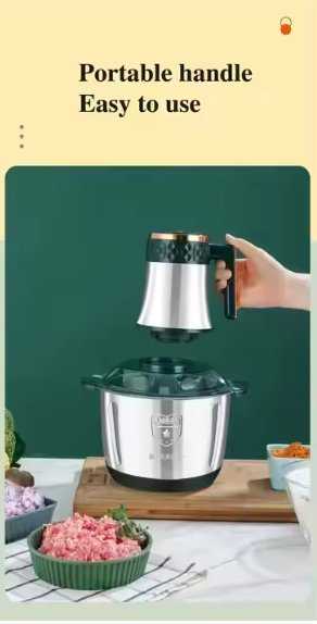 Stainless Steel Food Chopper - Describings