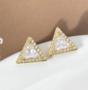 Women's Triangle Stud Earrings - Describings