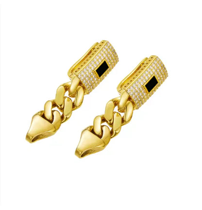 Zircon Cuban Pendant Set - Describings